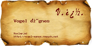 Vogel Ágnes névjegykártya