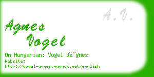 agnes vogel business card